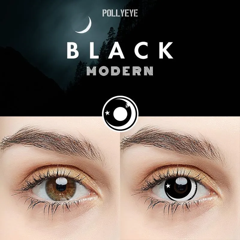 Pollyeye Modern Black Colored Contact Lenses