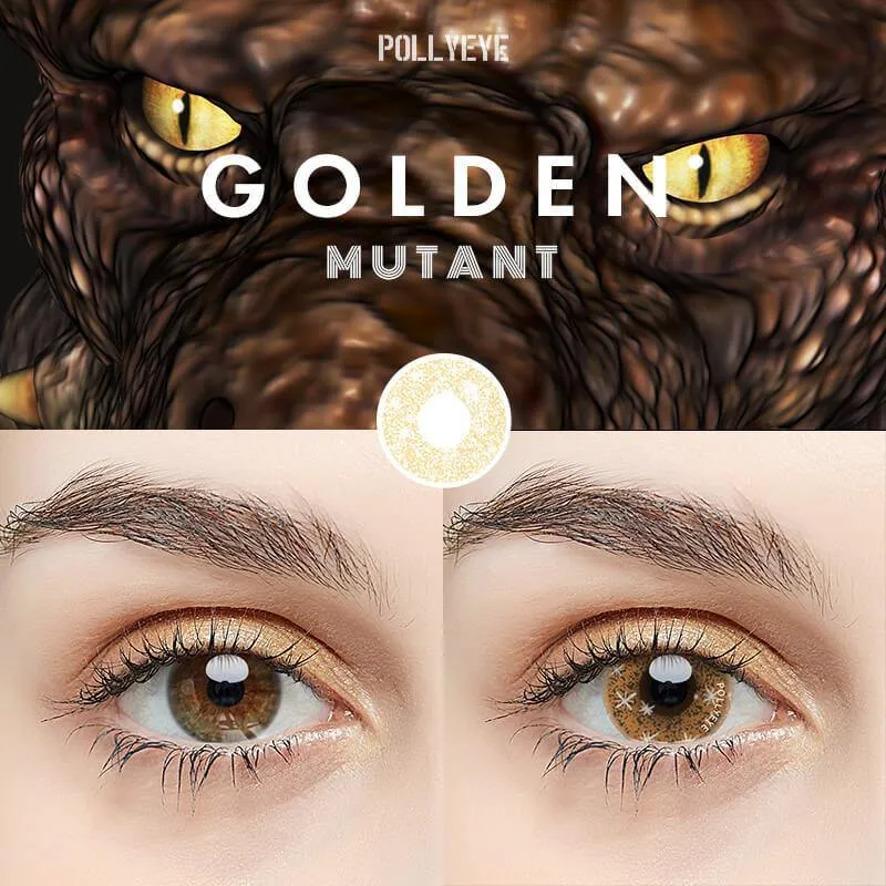 Pollyeye Mutant Gold Colored Contact Lenses