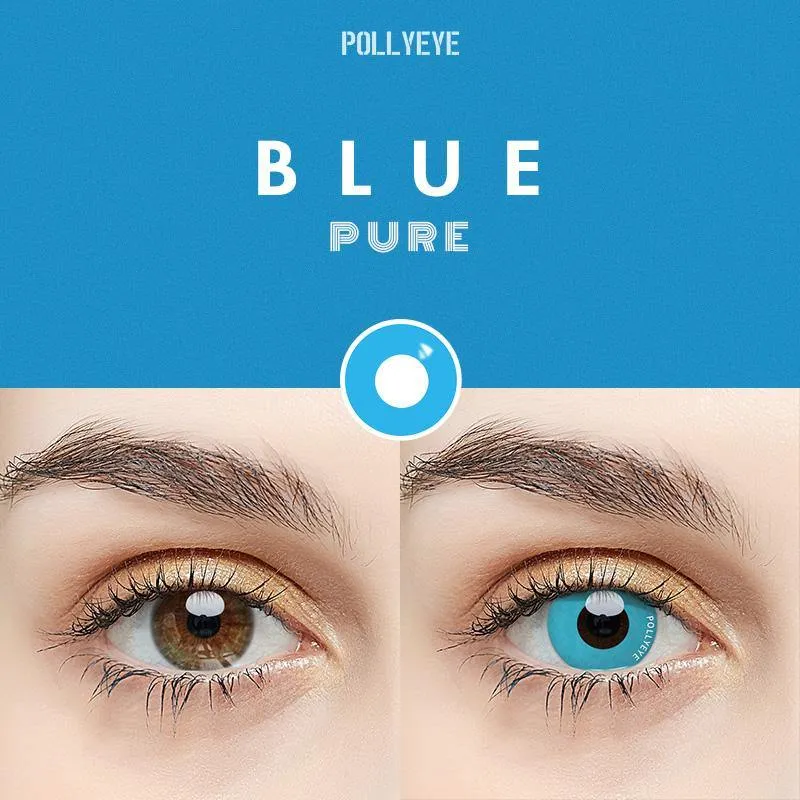 Pollyeye Pure Blue Colored Contact Lenses