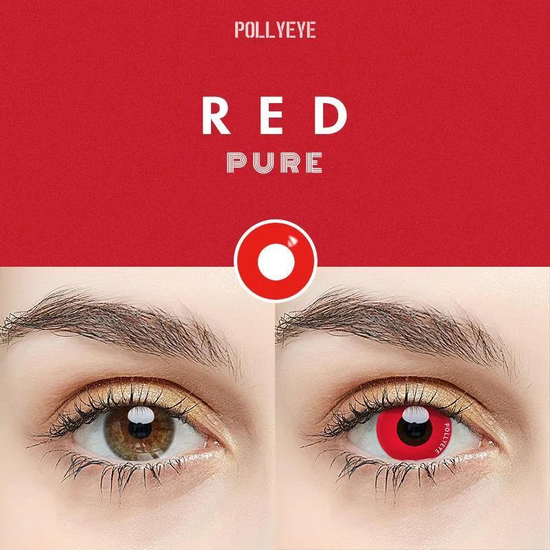 Pollyeye Pure Red Colored Contact Lenses