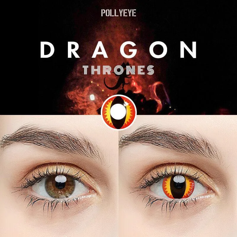 Pollyeye Thrones Fire Dragon Colored Contact Lenses