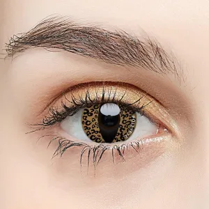 Pollyeye Thrones Leopard Print Brown Colored Contact Lenses