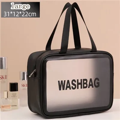 Portable Travel Transparent Waterproof Cosmetic Makeup Storage Case