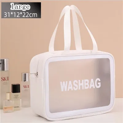 Portable Travel Transparent Waterproof Cosmetic Makeup Storage Case