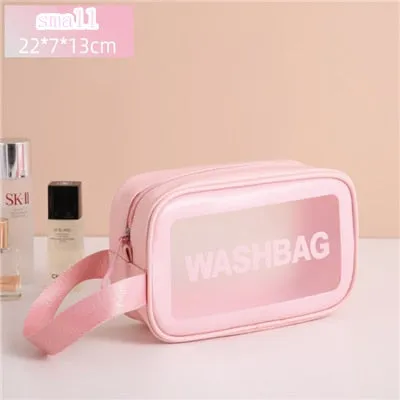 Portable Travel Transparent Waterproof Cosmetic Makeup Storage Case