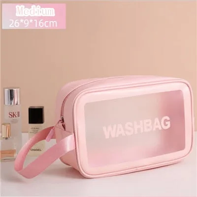 Portable Travel Transparent Waterproof Cosmetic Makeup Storage Case