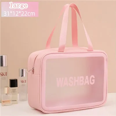 Portable Travel Transparent Waterproof Cosmetic Makeup Storage Case