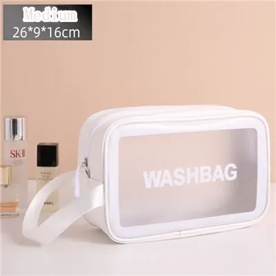Portable Travel Transparent Waterproof Cosmetic Makeup Storage Case