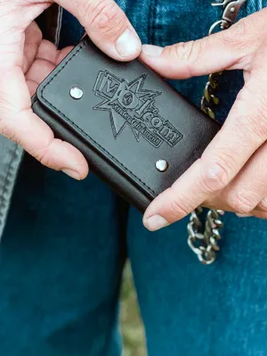 Portefeuille V Ent Leather - BLACK