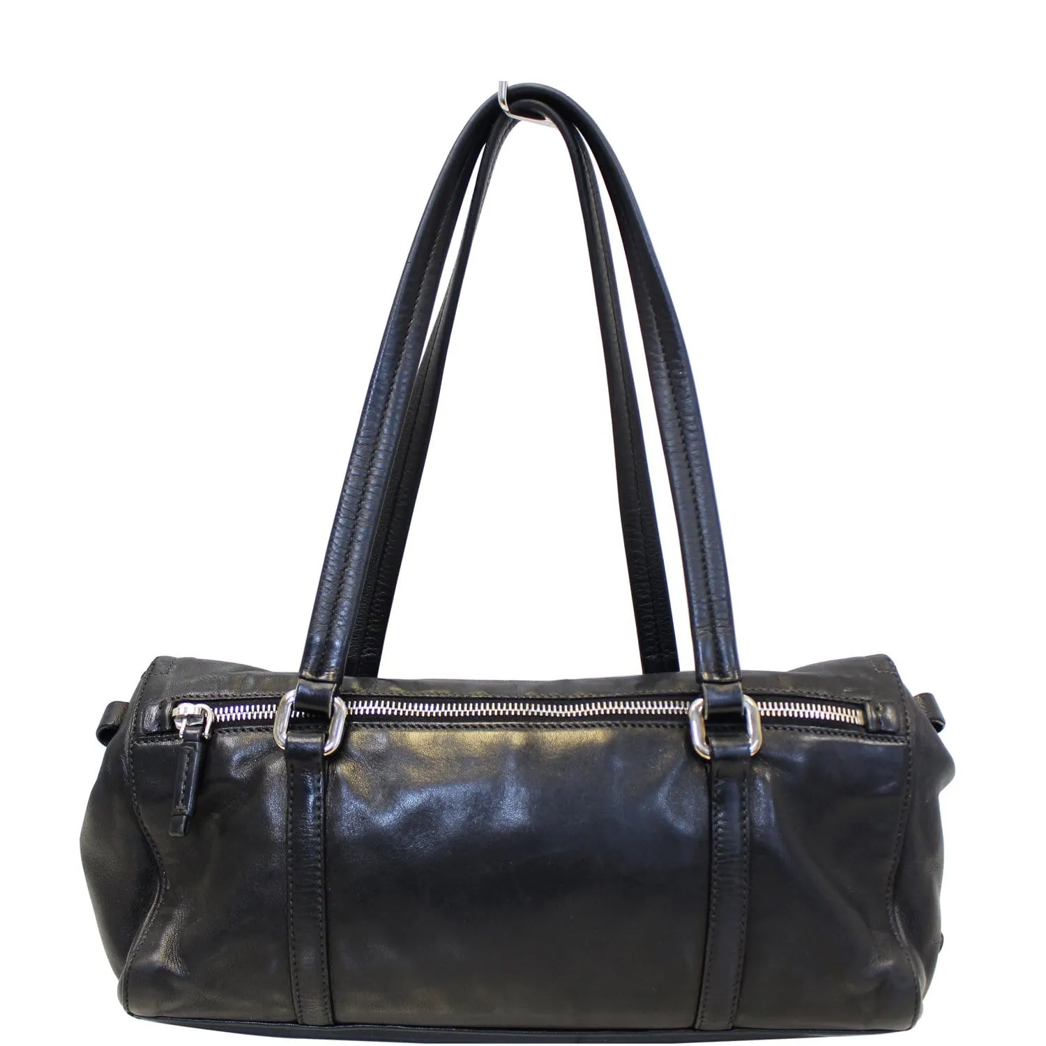 Prada Black Lambskin Leather Shoulder Bag