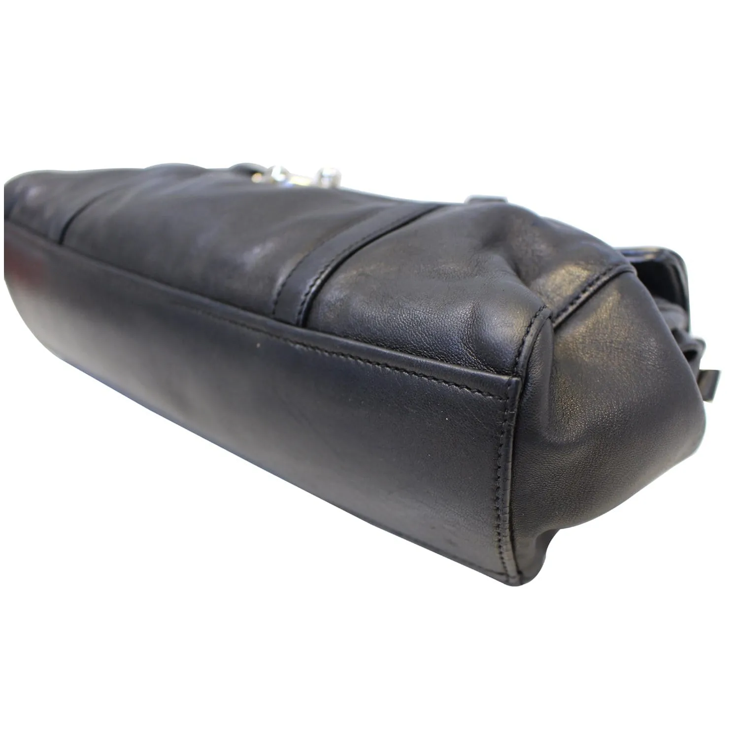 Prada Black Lambskin Leather Shoulder Bag