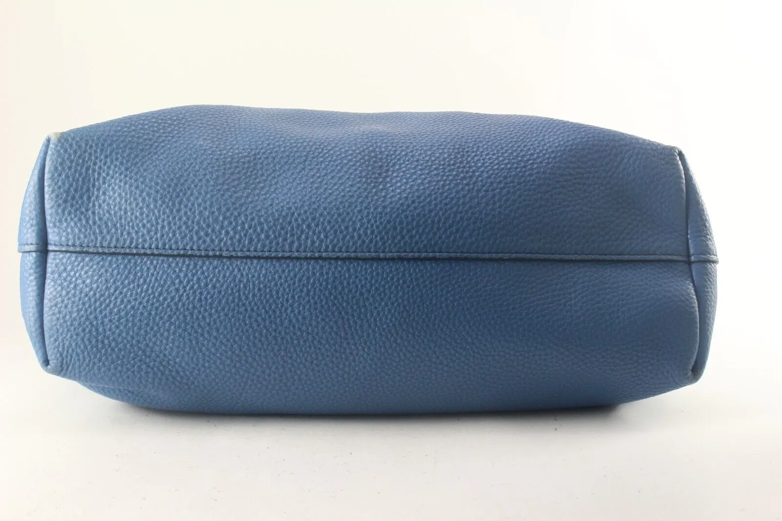 PRADA Blue Daino Vitello Leather Tote 4PR817K