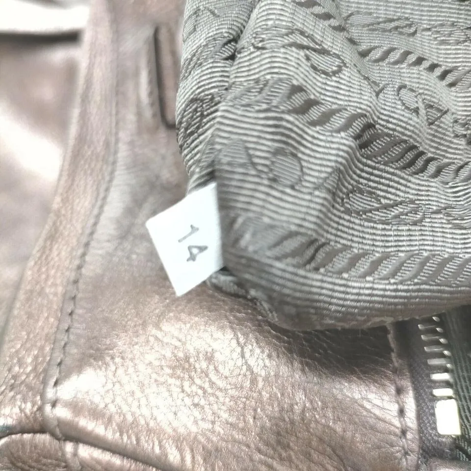 Prada Brown Leather Shopper Tote Bag 863019
