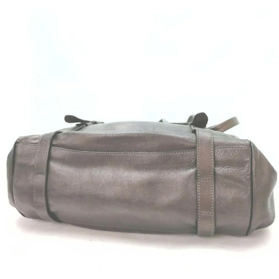 Prada Brown Leather Shopper Tote Bag 863019