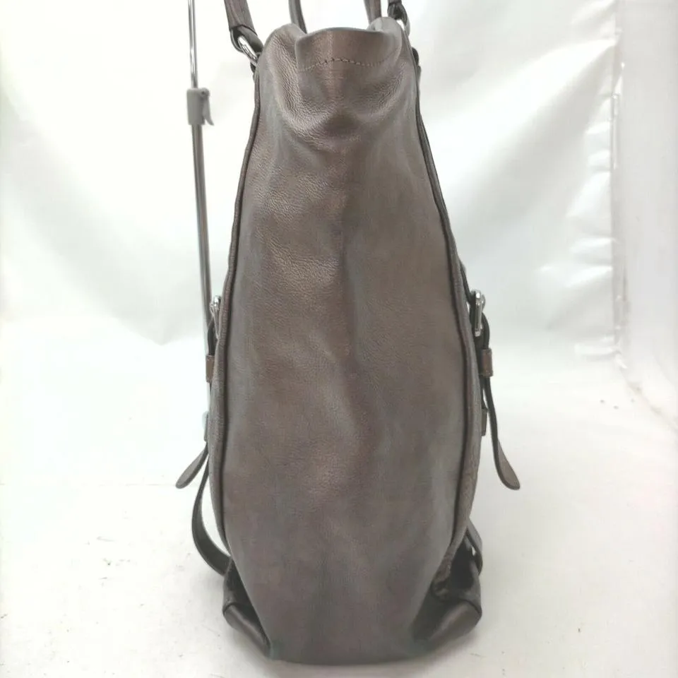Prada Brown Leather Shopper Tote Bag 863019