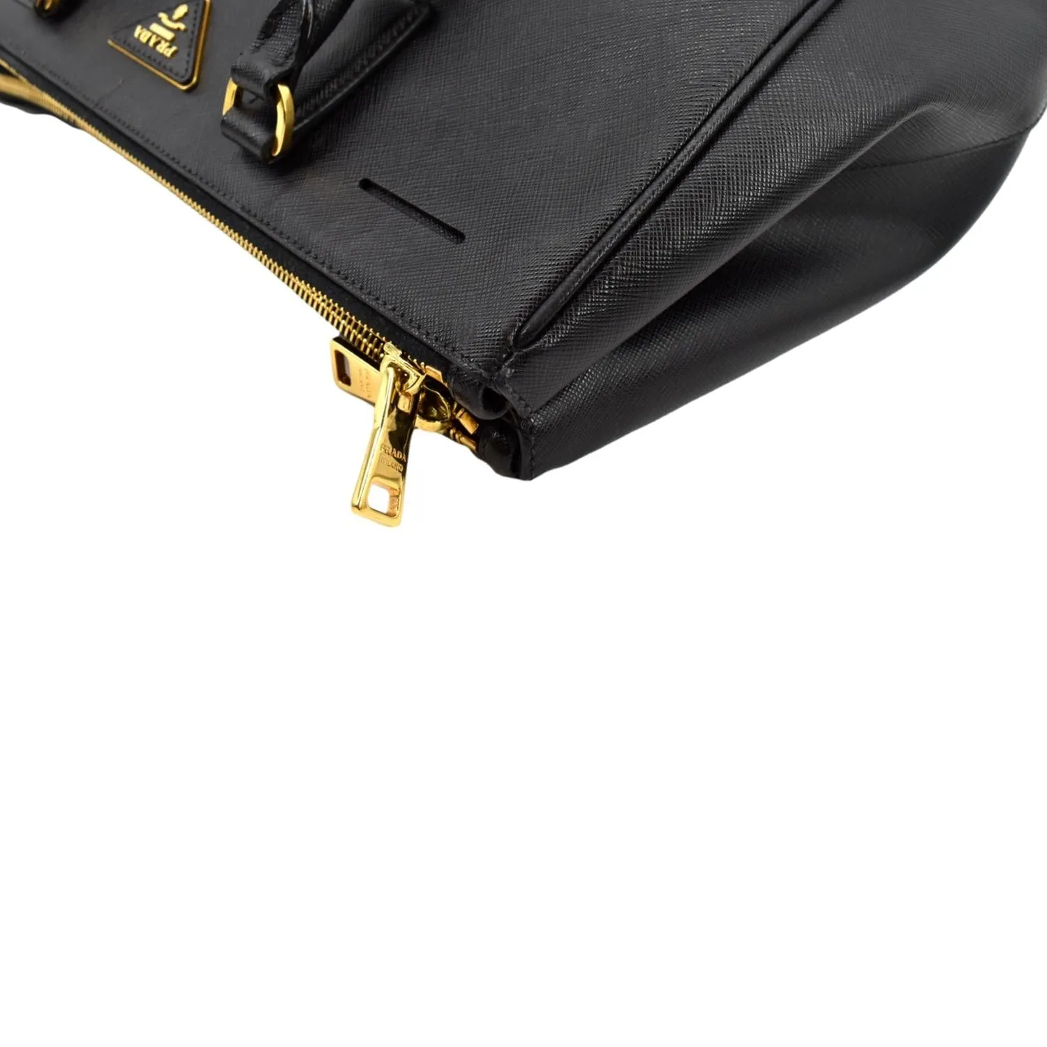 PRADA Galleria Large Saffiano Leather Tote Shoulder Bag Black