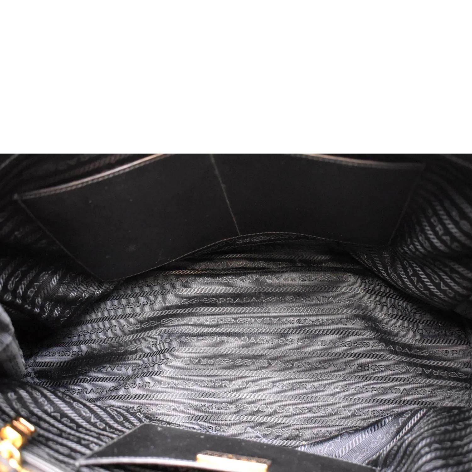 PRADA Galleria Large Saffiano Leather Tote Shoulder Bag Black