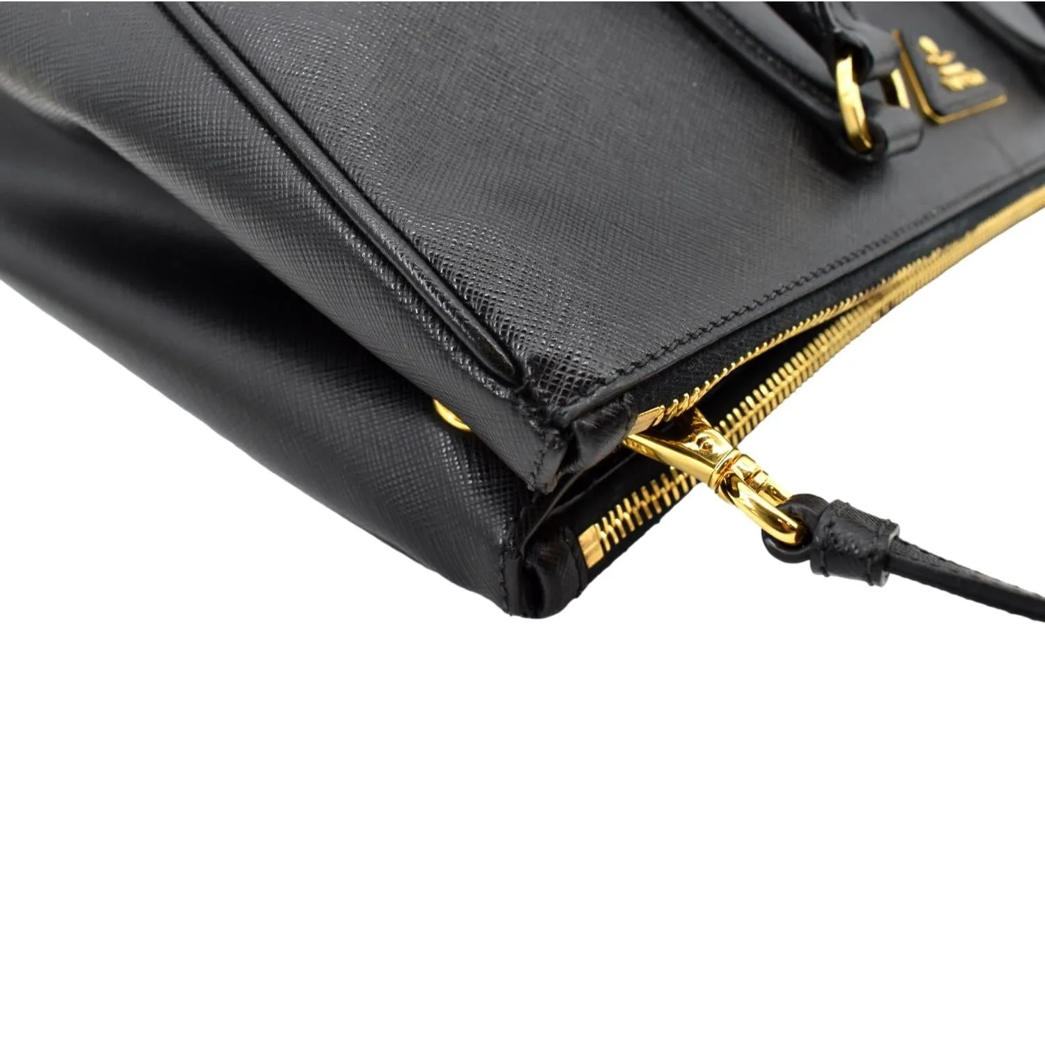 PRADA Galleria Large Saffiano Leather Tote Shoulder Bag Black