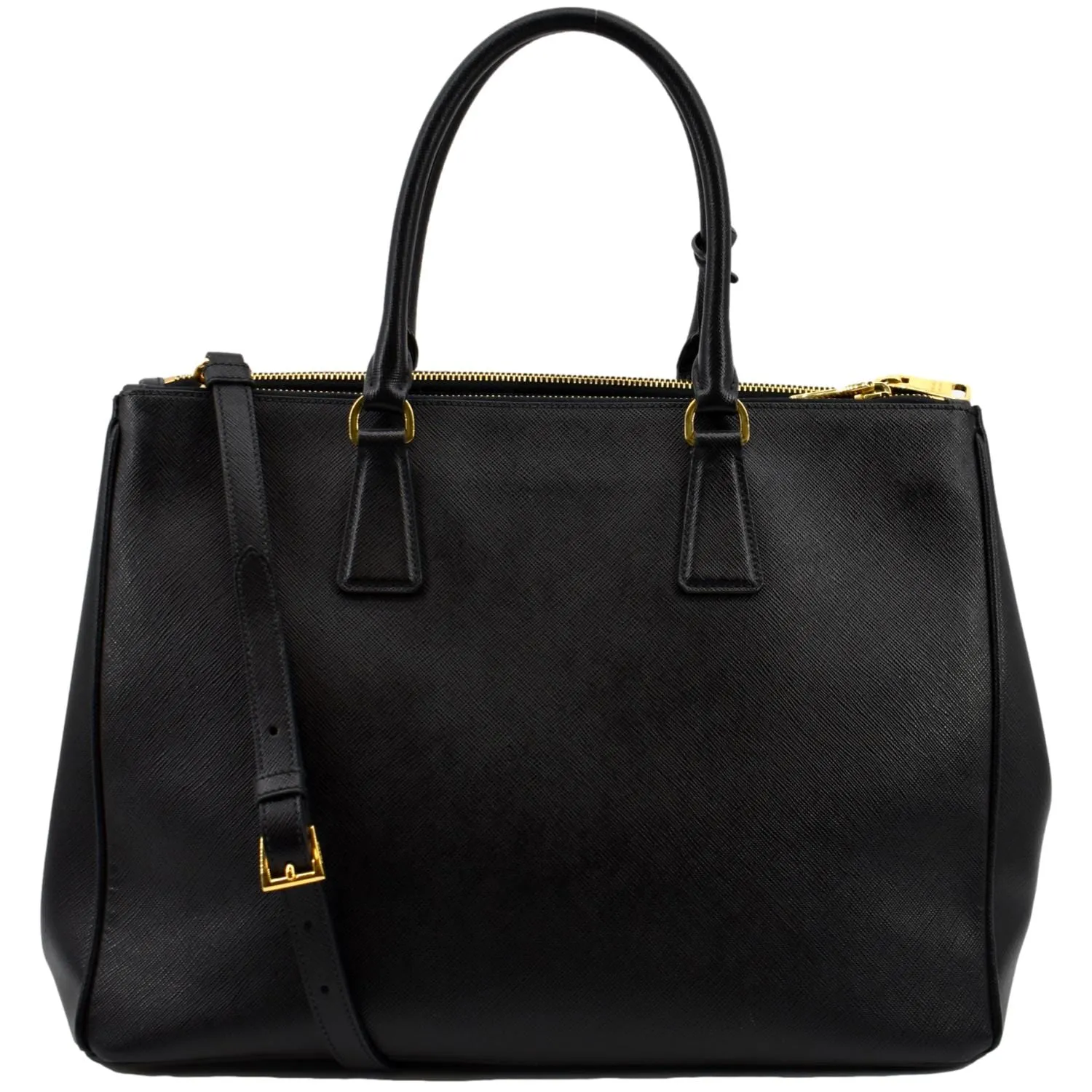PRADA Galleria Large Saffiano Leather Tote Shoulder Bag Black