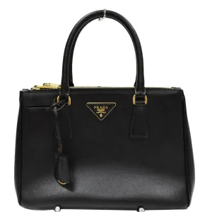 PRADA Galleria Small Saffiano Leather Tote Bag Black