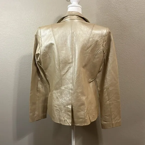 Prague Women’s Pearl Leather Jacket SZ Medium
