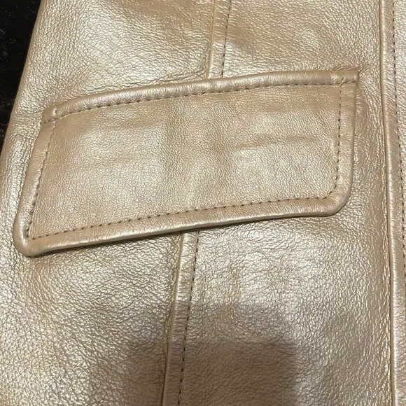 Prague Women’s Pearl Leather Jacket SZ Medium