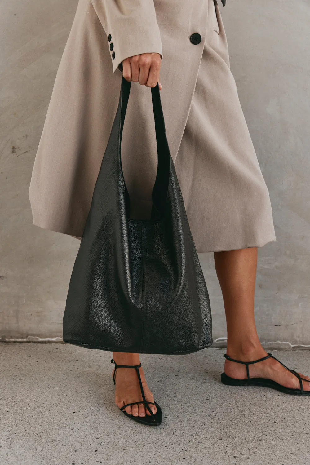 Pre Order: Scarlett Black Leather Hobo