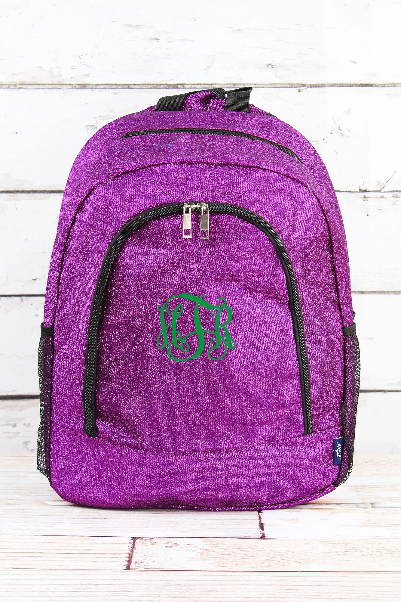 Purple Glitz & Glam Large Backpack