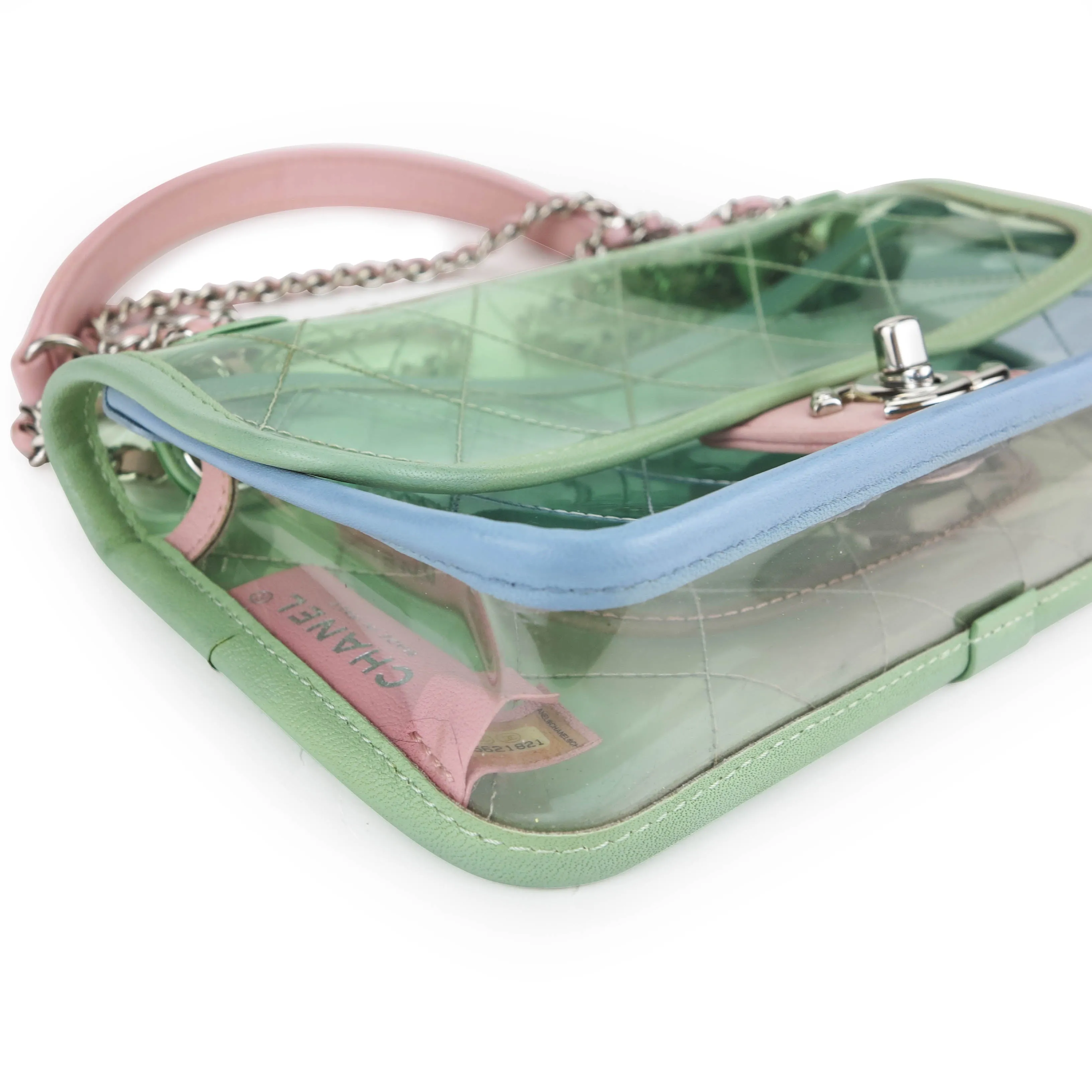 PVC Coco Splash Mini Flap Bag Green Pink Blue