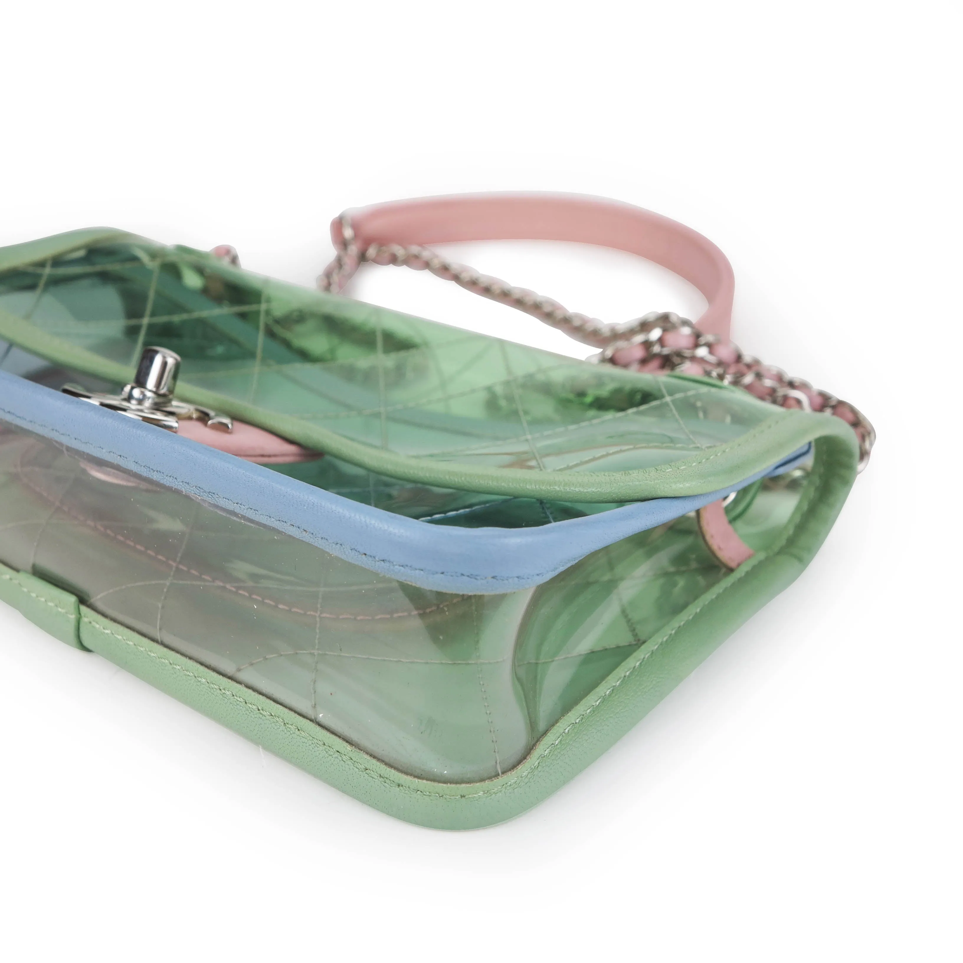 PVC Coco Splash Mini Flap Bag Green Pink Blue
