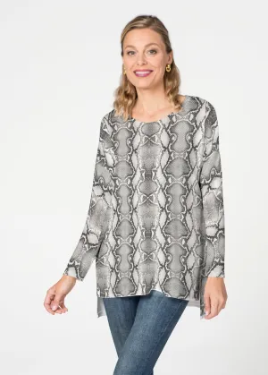 Python Silver (7272) ~ Slouchy Butterknit Top