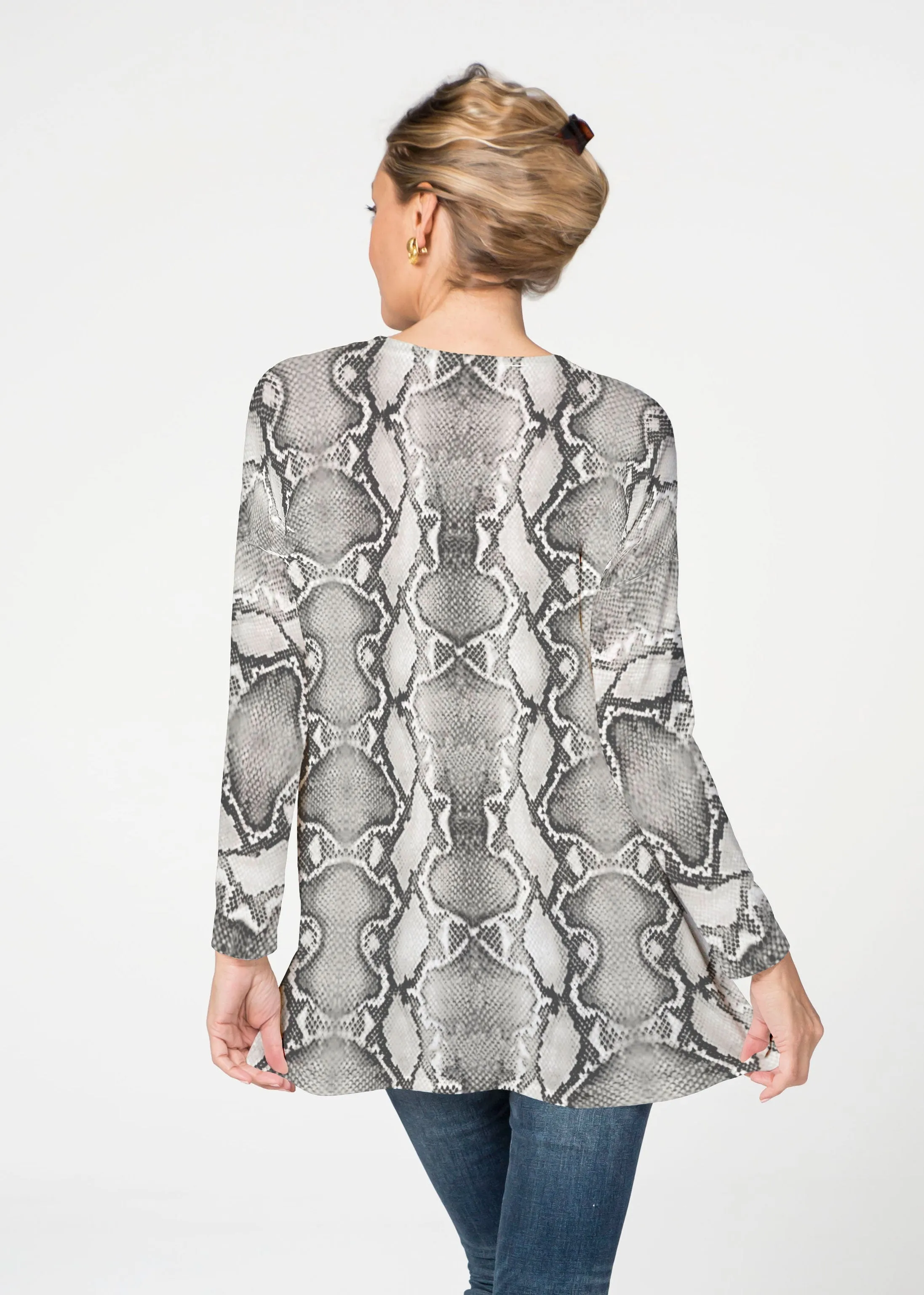 Python Silver (7272) ~ Slouchy Butterknit Top