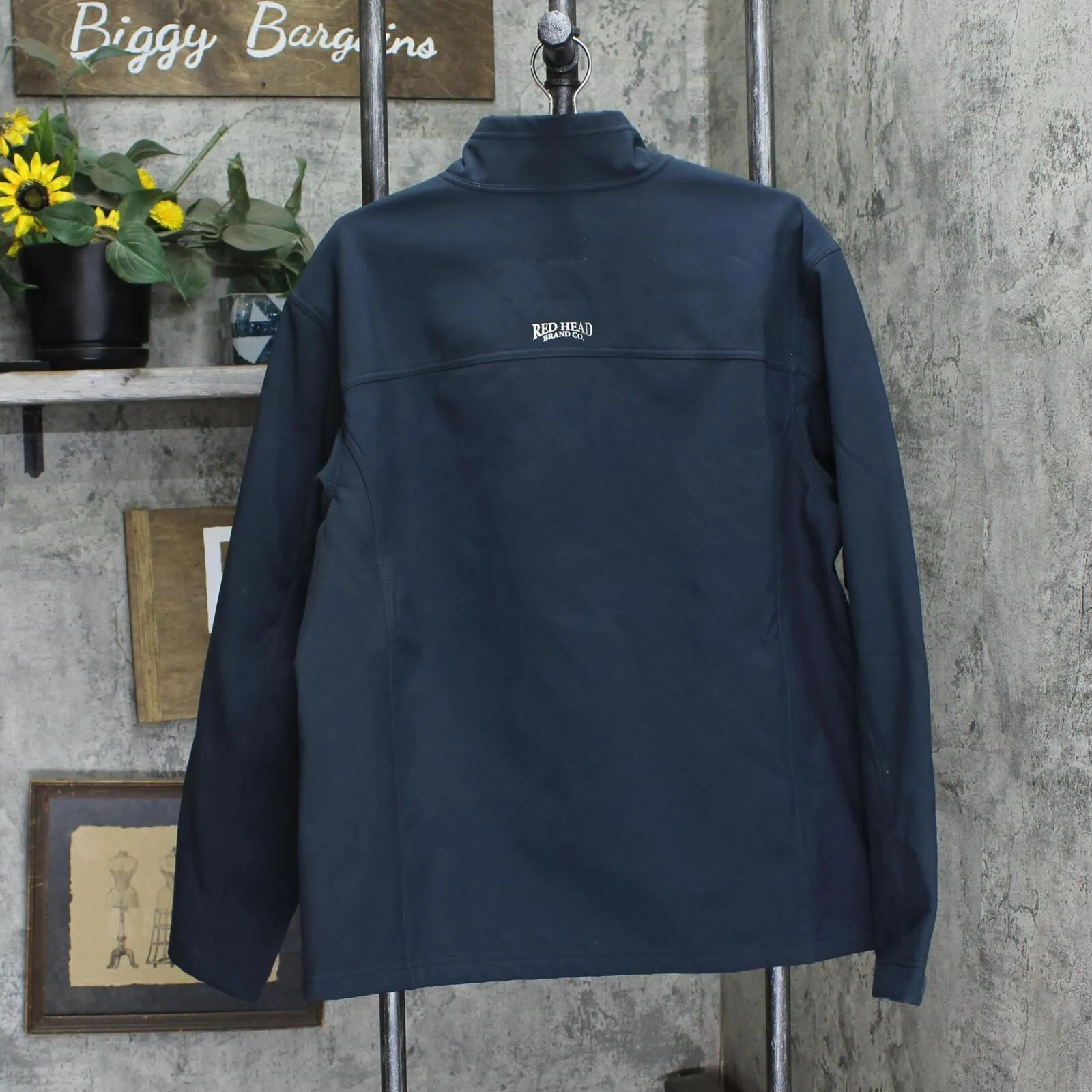Redhead Mens Fleece Lined Microfiber Jacket 166f4b9b095655 Blue Gray L