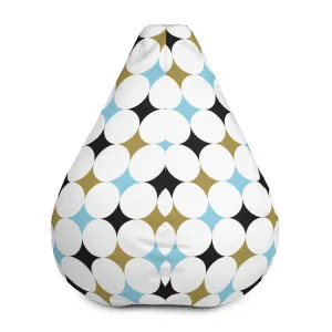 Retro Rounded Pattern - Sustainably Made Bean Bag Chair Cover