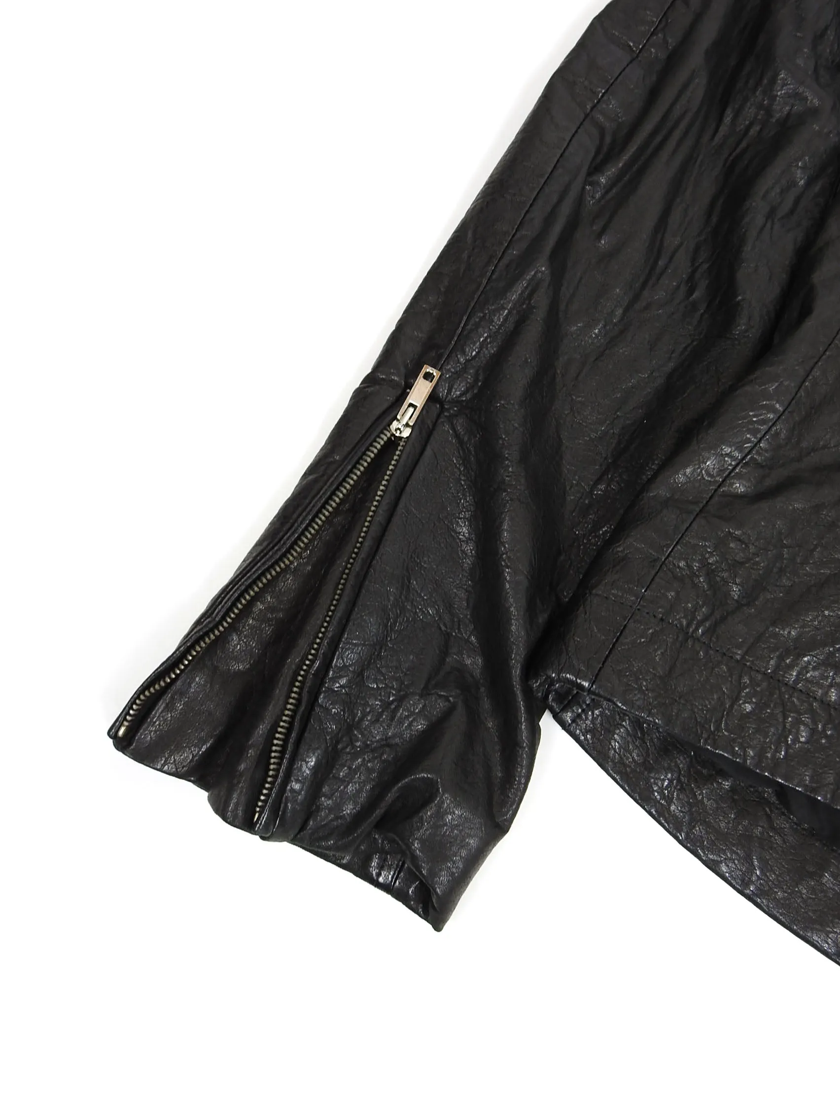 Rick Owens Gleam A/W'10 Mollino Leather Jacket Size Medium