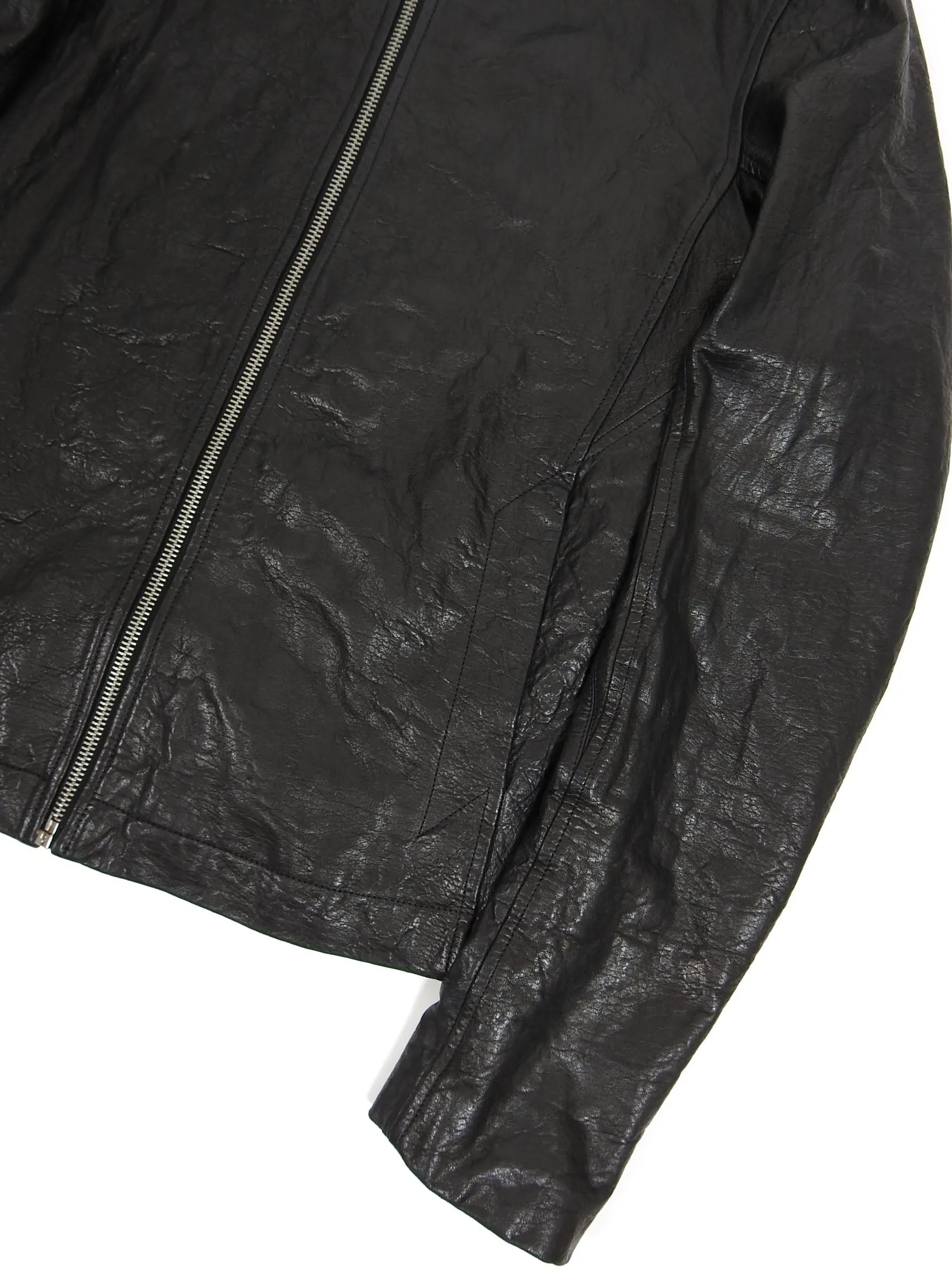 Rick Owens Gleam A/W'10 Mollino Leather Jacket Size Medium
