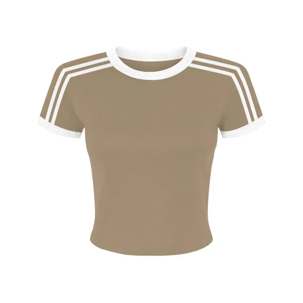 Ringer Tee with Shoulder Stripes