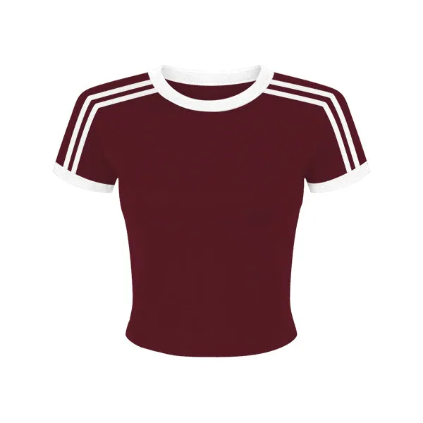 Ringer Tee with Shoulder Stripes