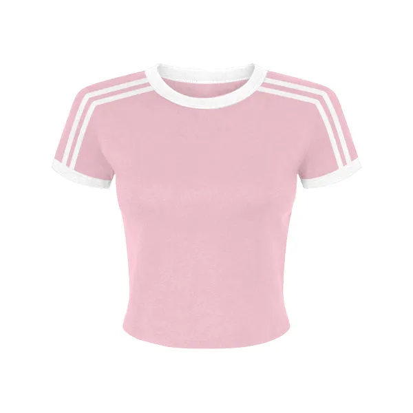 Ringer Tee with Shoulder Stripes