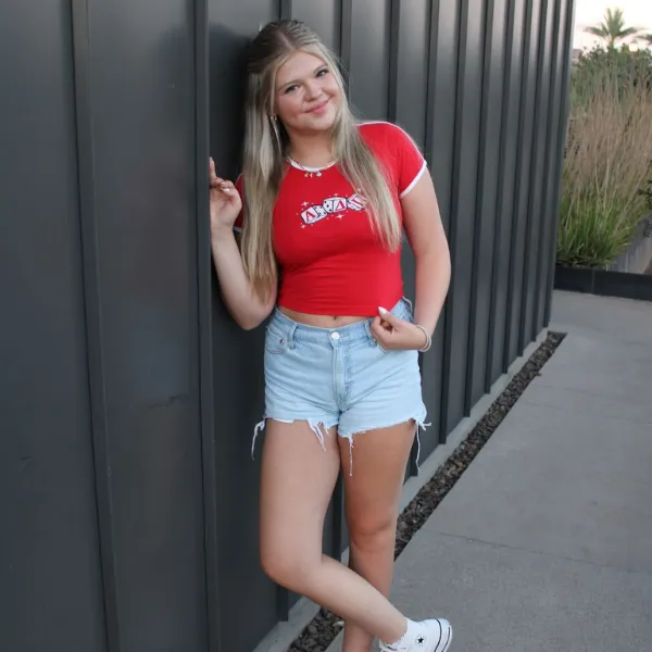 Ringer Tee with Shoulder Stripes