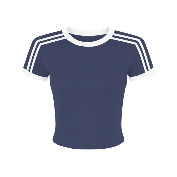 Ringer Tee with Shoulder Stripes