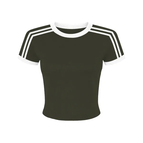 Ringer Tee with Shoulder Stripes