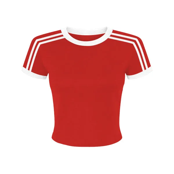 Ringer Tee with Shoulder Stripes