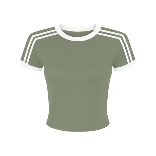 Ringer Tee with Shoulder Stripes