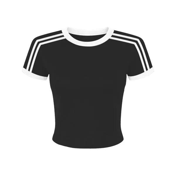 Ringer Tee with Shoulder Stripes