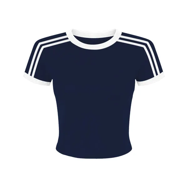 Ringer Tee with Shoulder Stripes