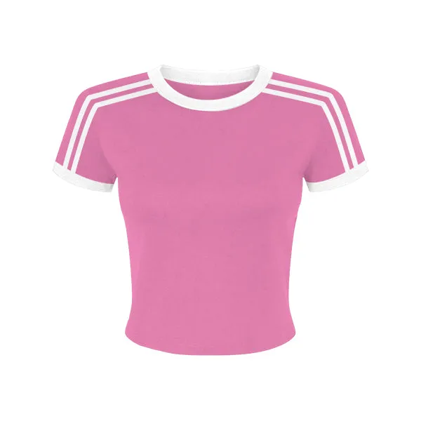 Ringer Tee with Shoulder Stripes