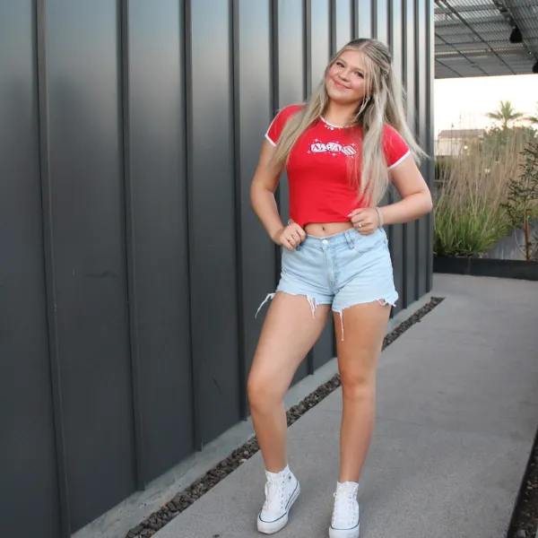 Ringer Tee with Shoulder Stripes