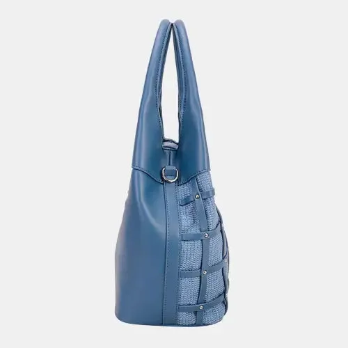 Rivet Blue Hobo Handbag