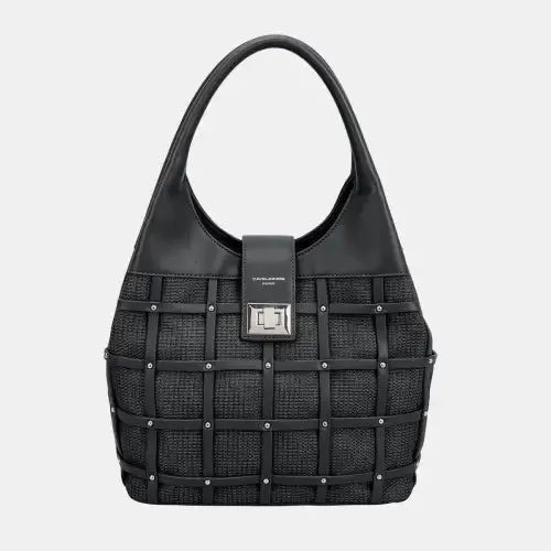 Rivet Blue Hobo Handbag